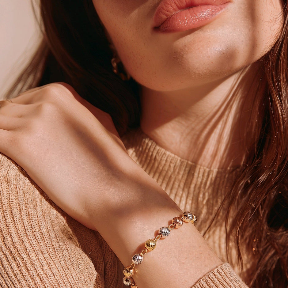 Pulsera diamantada 3 oros