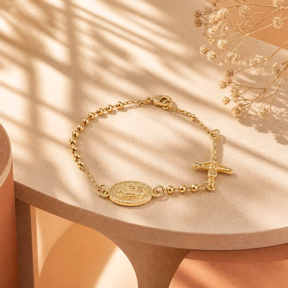 Pulsera denario virgen