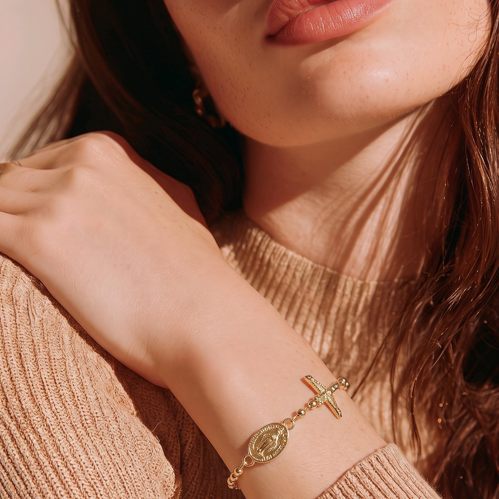 Pulsera denario virgen