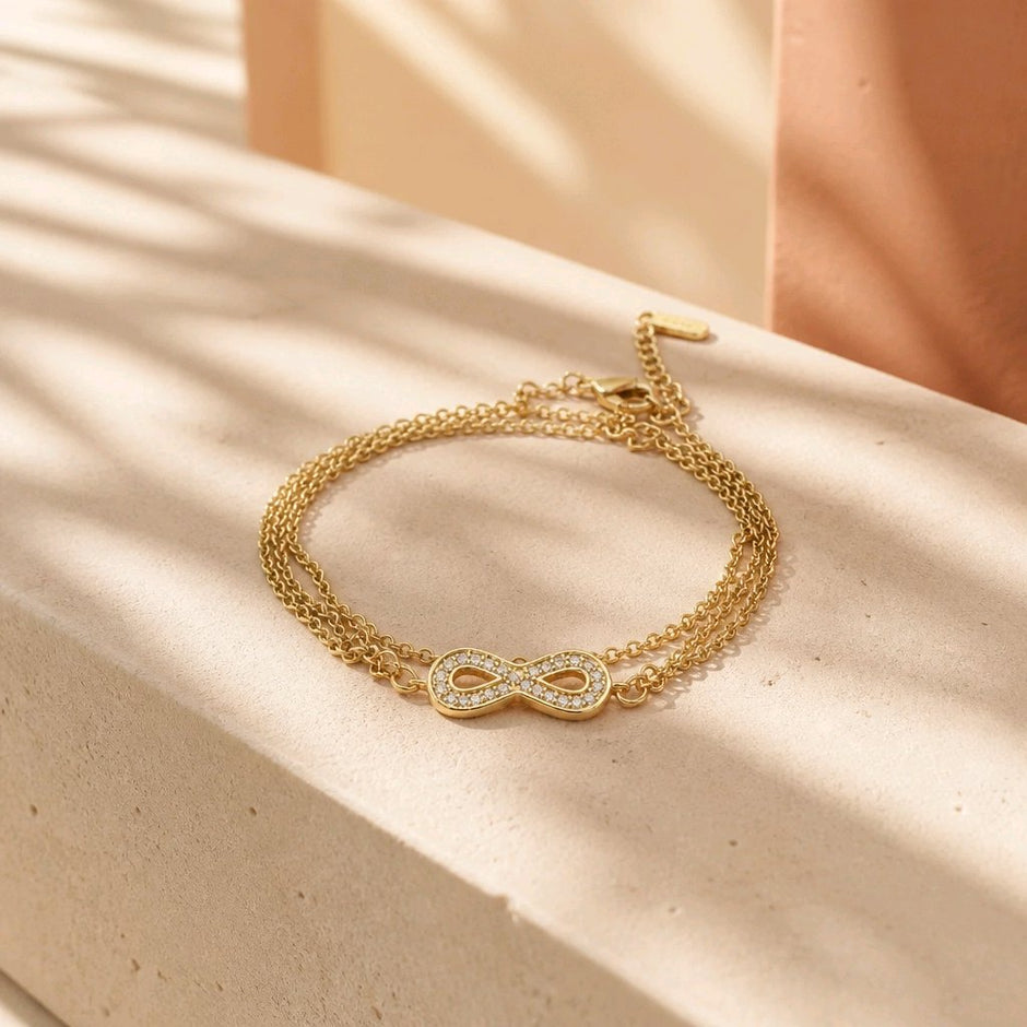 Pulsera conectada a dedo infinito