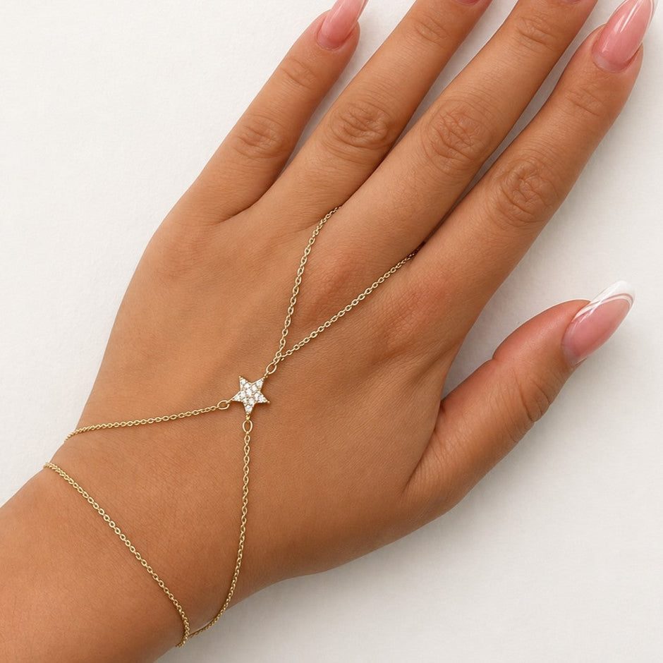 Pulsera conectada a dedo estrella