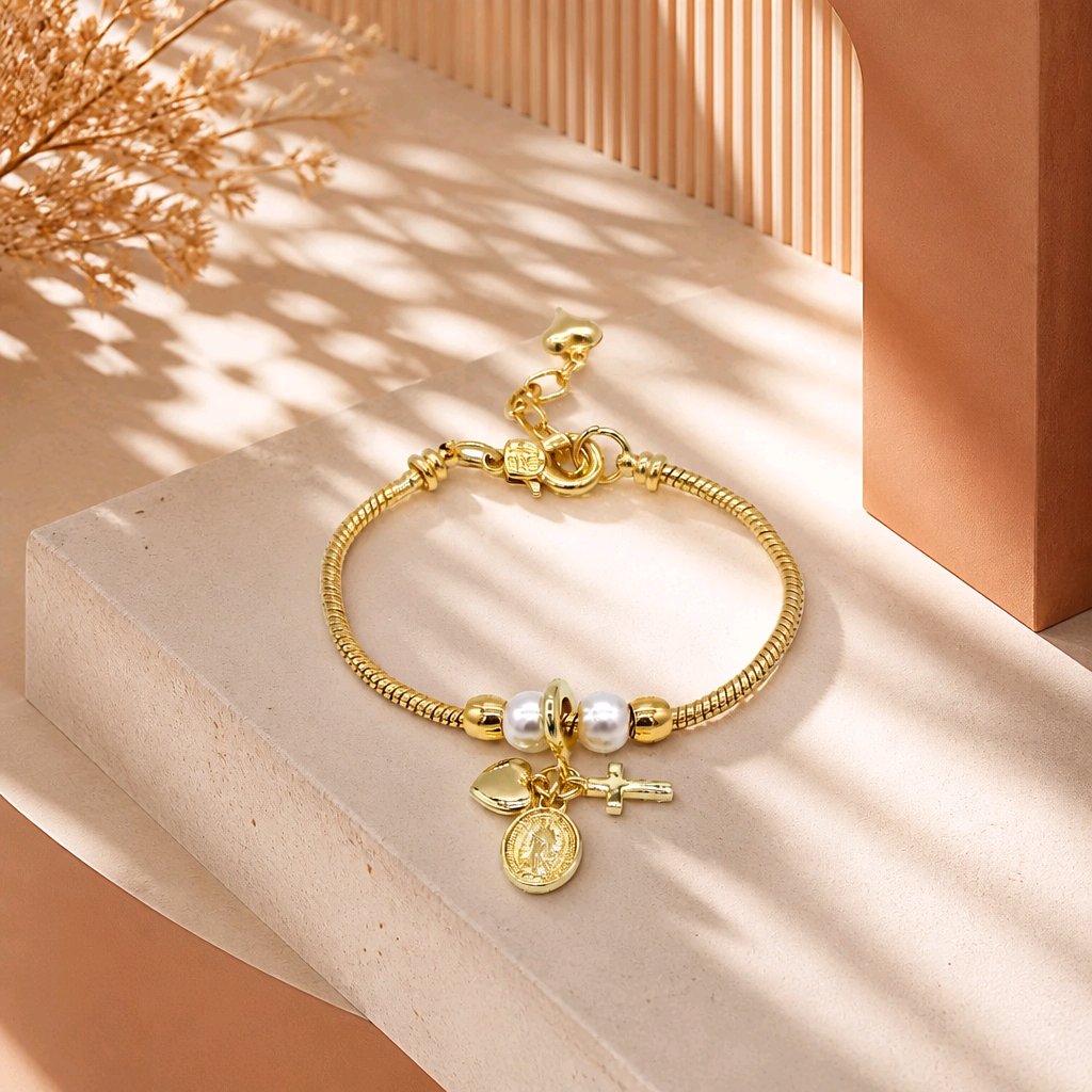 Pulsera tipo pandora virgen