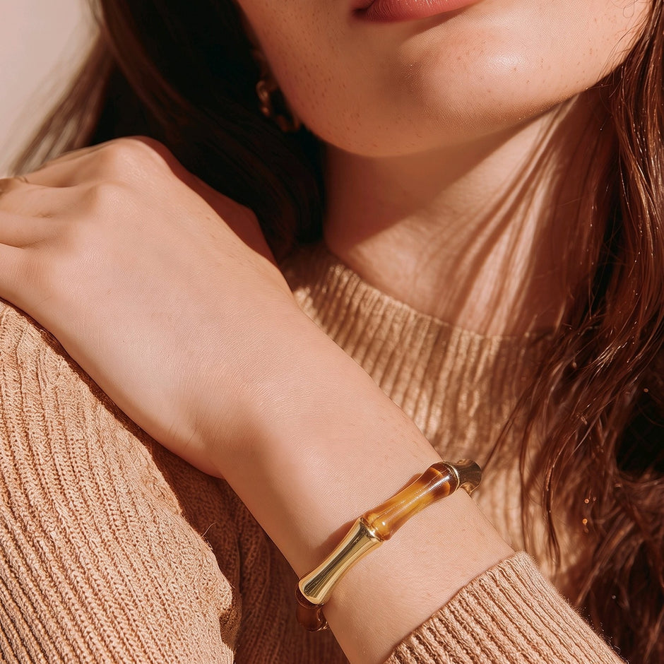 Pulsera resina café