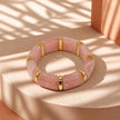 Pulsera resina rosa