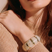 Pulsera resina beige