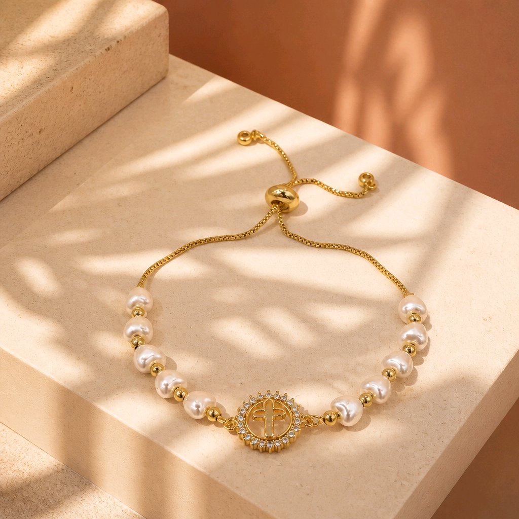 Pulsera graduable cruz