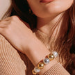 Pulsera 2 oros perla