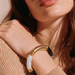 Pulsera resina black and white