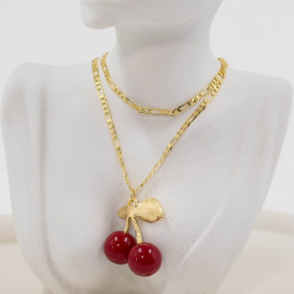 Collar rodio maxi cereza