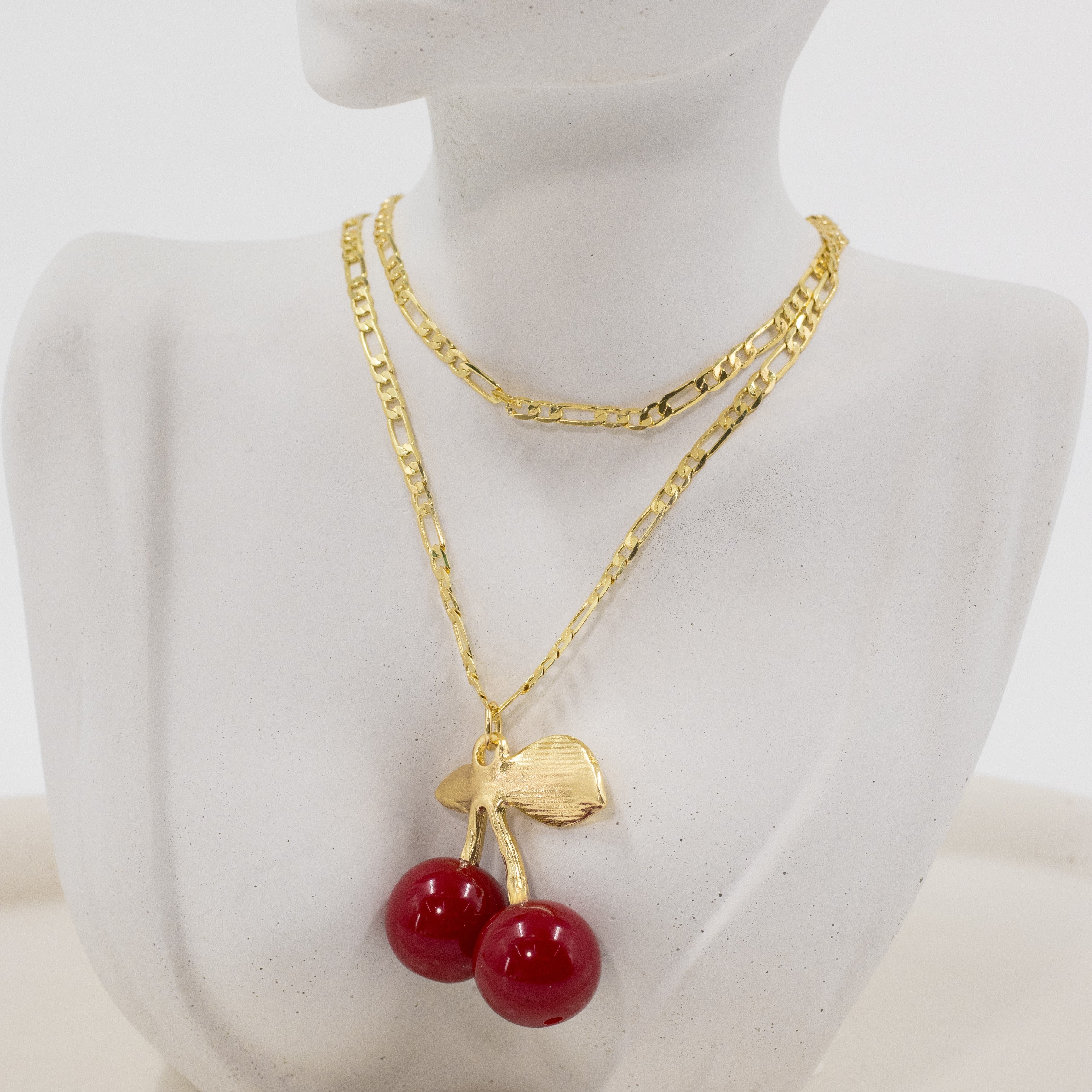 Collar rodio maxi cereza
