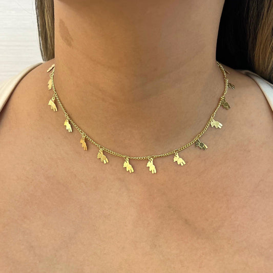 Collar rodio dijes osos