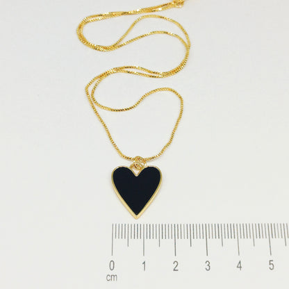 Collar rodio corazon nacar