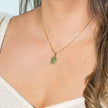 Collar rodio rana esmeralda