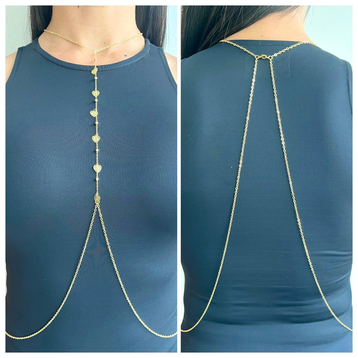 body chain estrella perla