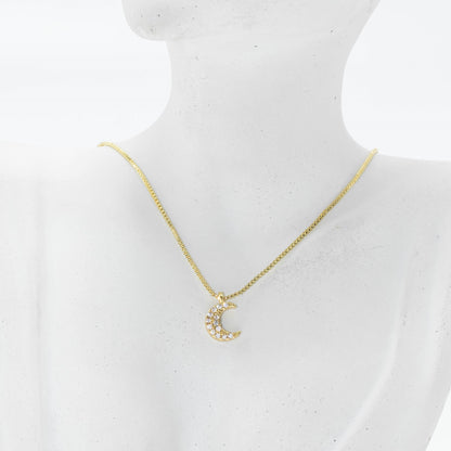 Collar rodio luna
