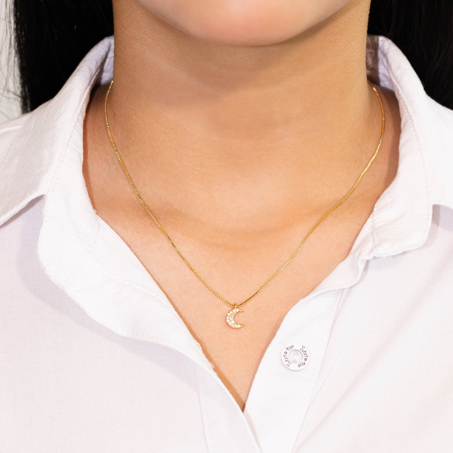 Collar rodio luna
