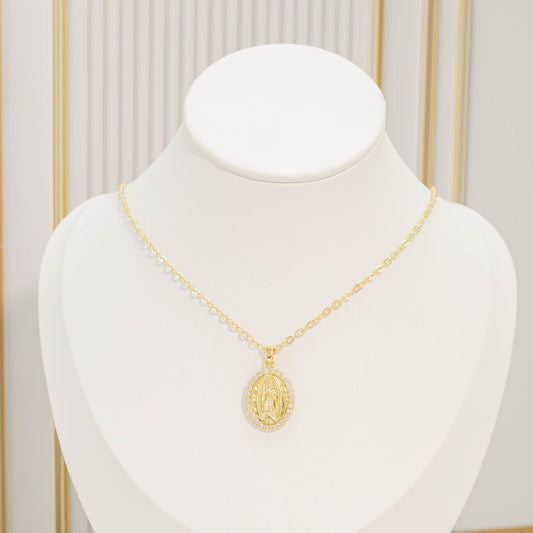 Collar rodio medallita