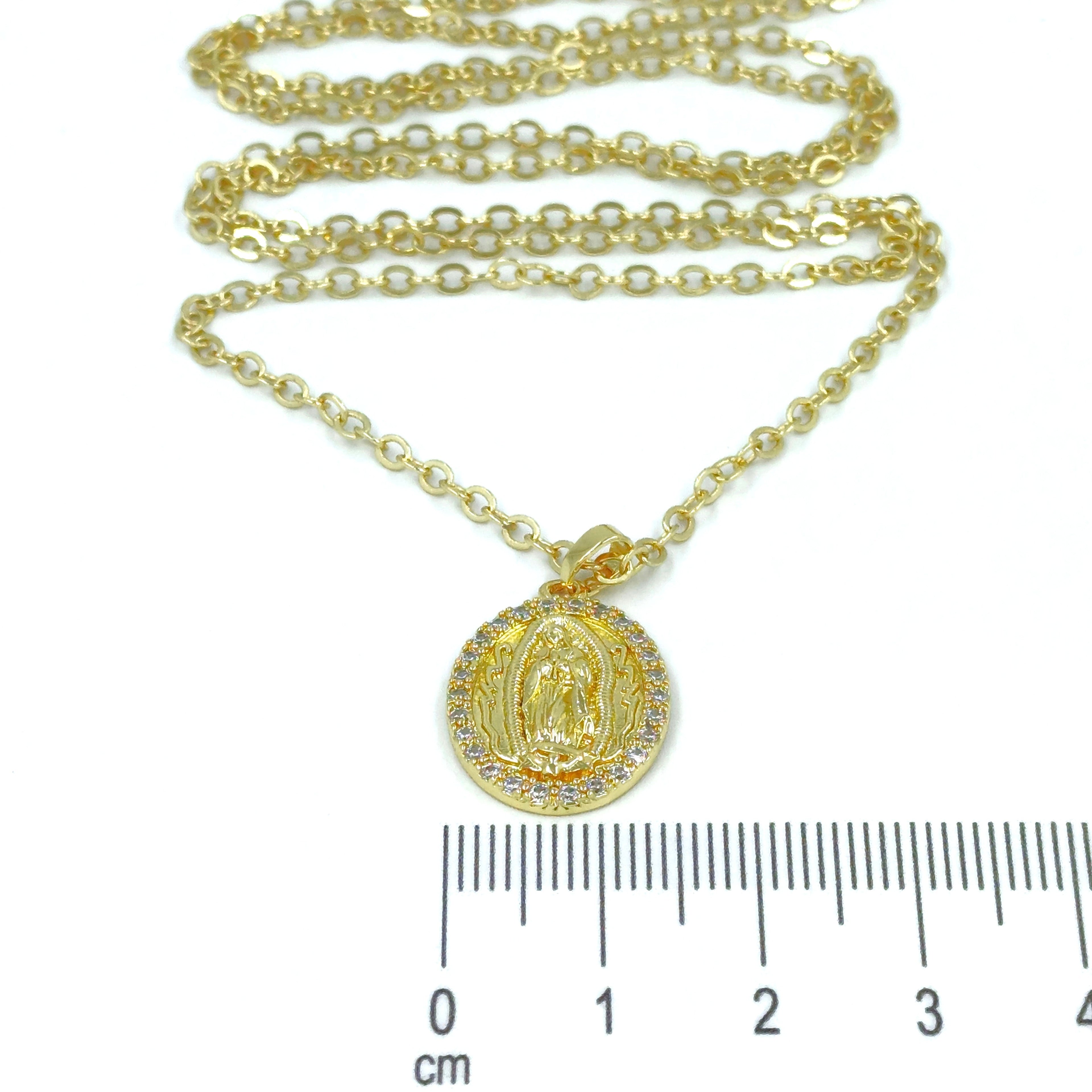 Collar rodio medallita