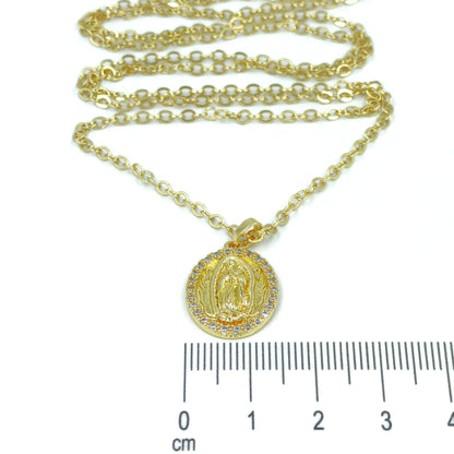 Collar rodio medallita