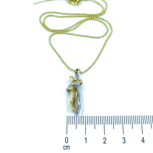 Collar rodio abrazo