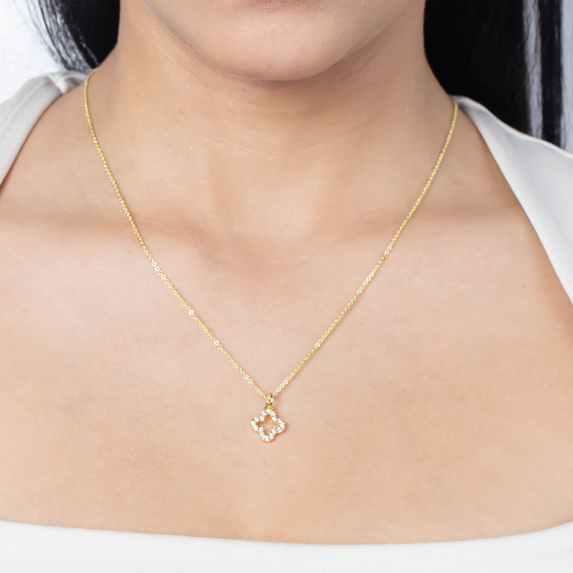 Collar rodio van cleef