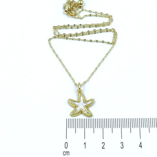 Collar rodio estrella mar