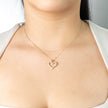 Collar rodio silueta corazon
