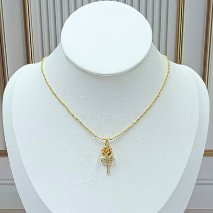 Collar rodio rosa