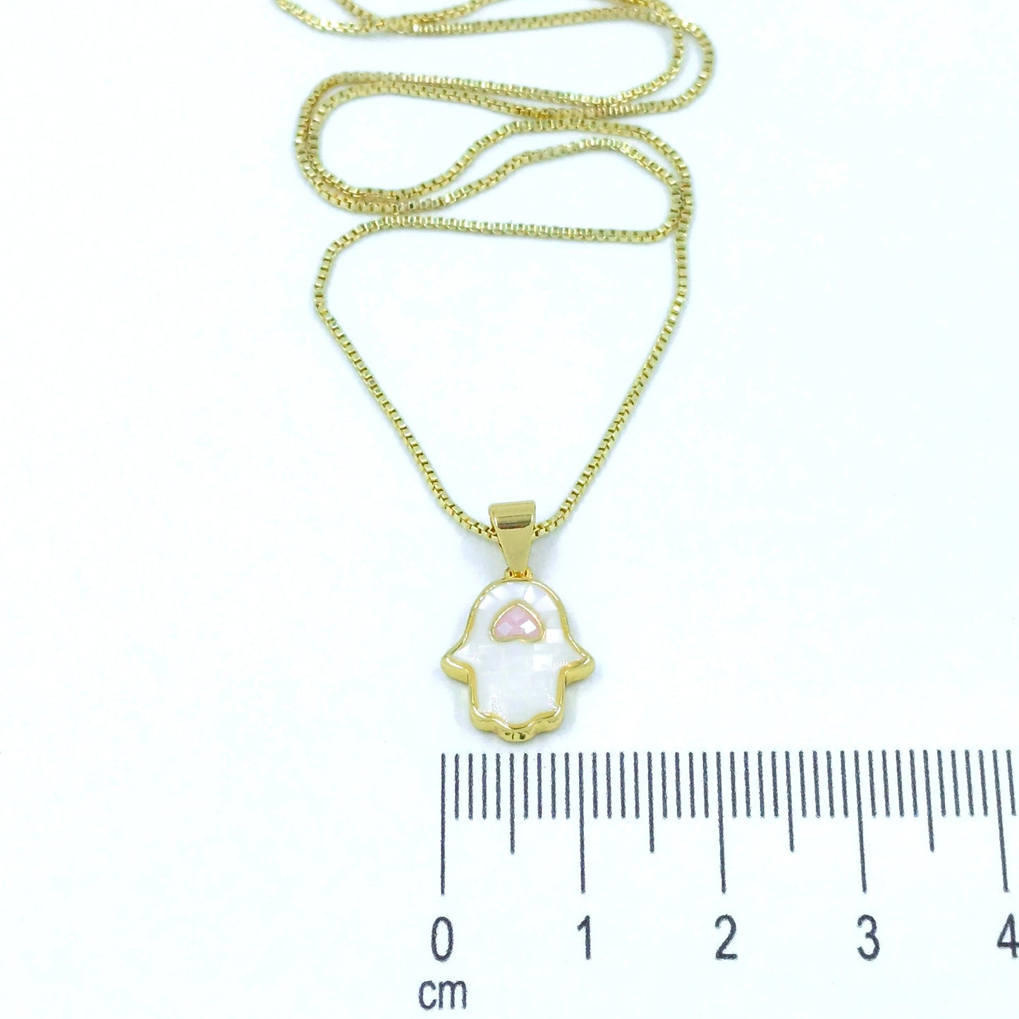 Collar rodio ojo turco
