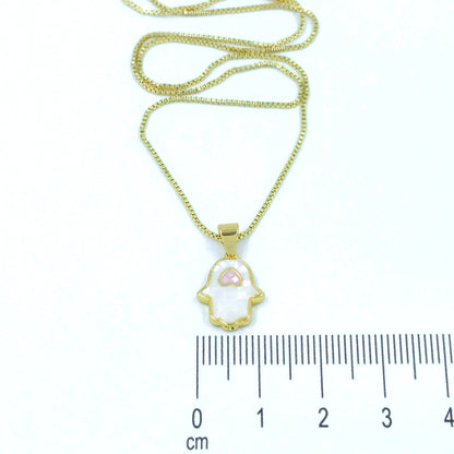 Collar rodio ojo turco