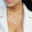 Collar rodio corazon interno