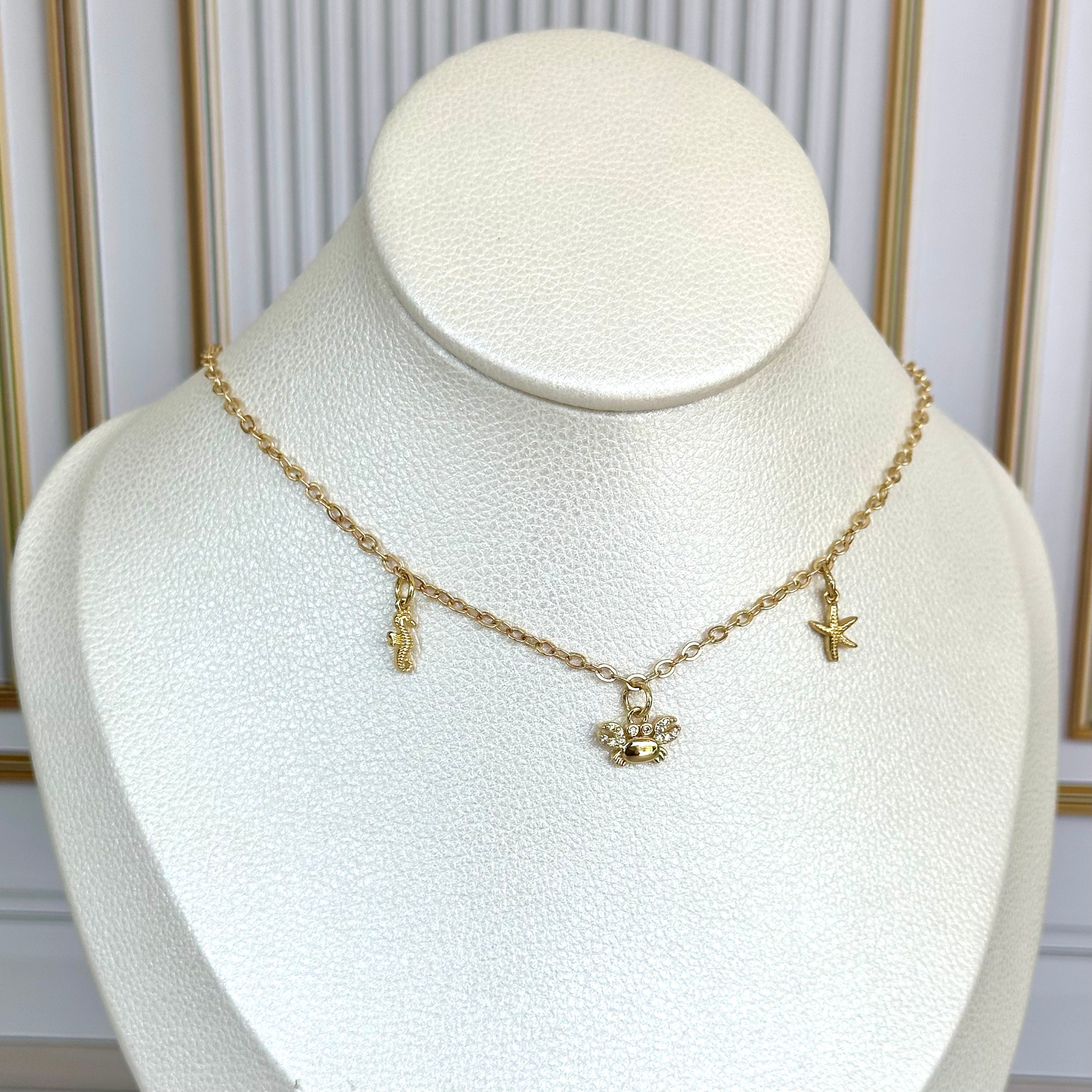 Collar rodio cangrejo
