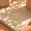 Collar rodio corazon perla