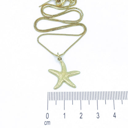 Collar rodio estrella mar