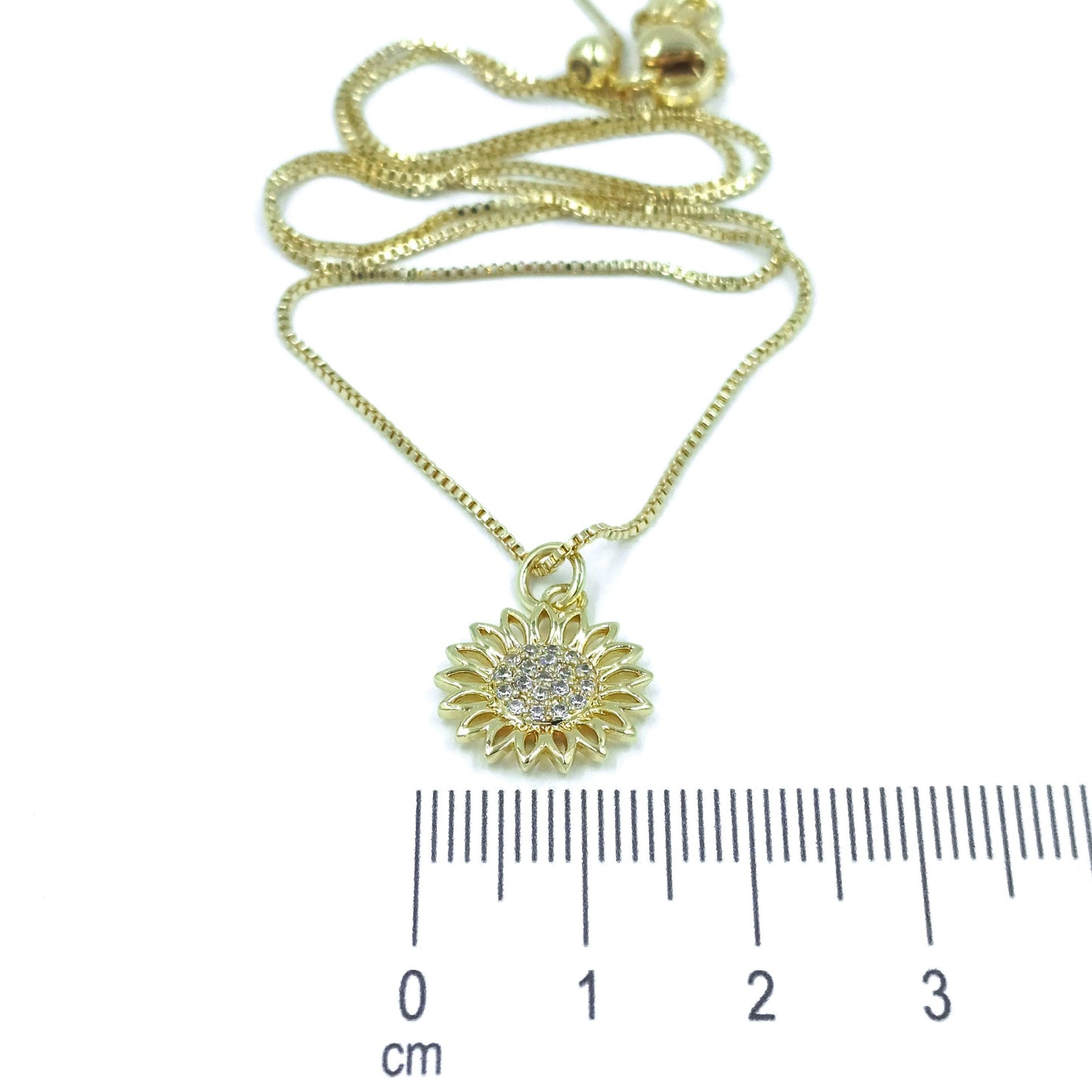 Collar rodio girasol