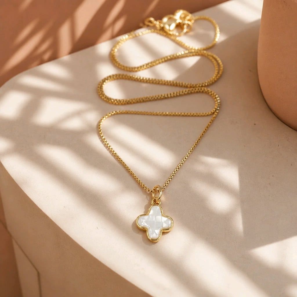 Collar rodio van cleef