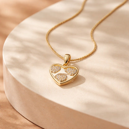 Collar rodio corazon