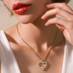 Collar rodio silueta corazón