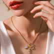 Collar rodio dijes mar