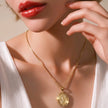 Collar rodio medallita