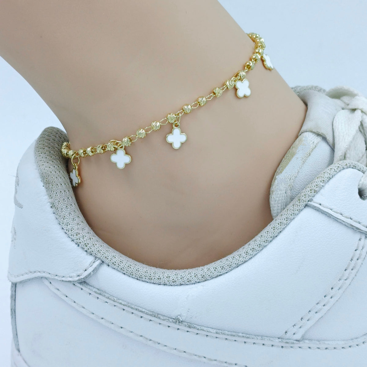 Tobillera Van cleef blano