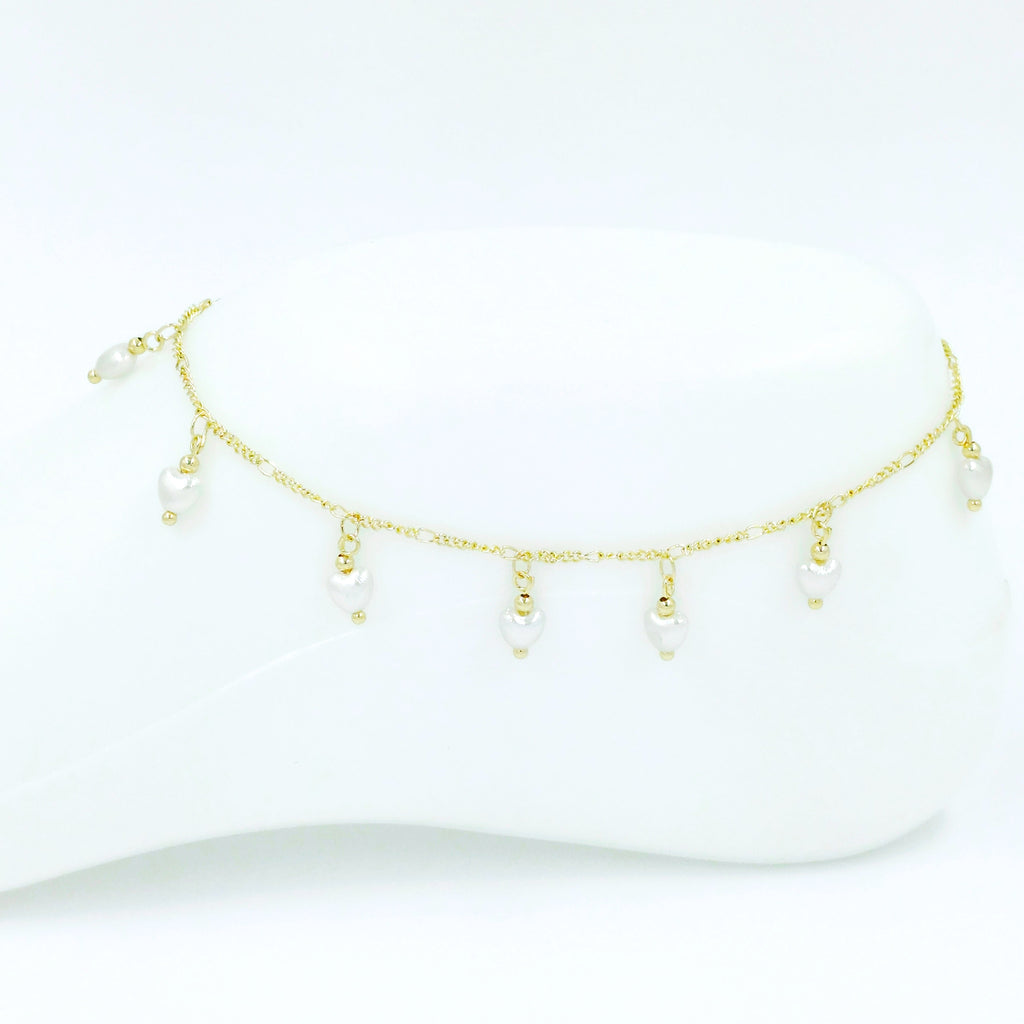 Tobillera Perla corazón