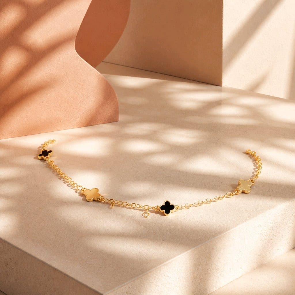 Tobillera van cleef negro