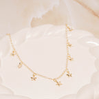 Tobillera mini perlas estrellas