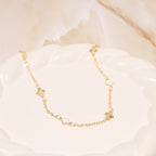 Tobillera Vancleef blanco