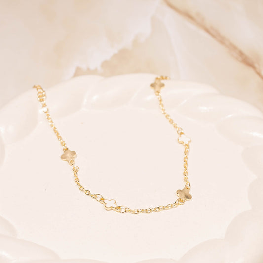 Tobillera Vancleef blanco