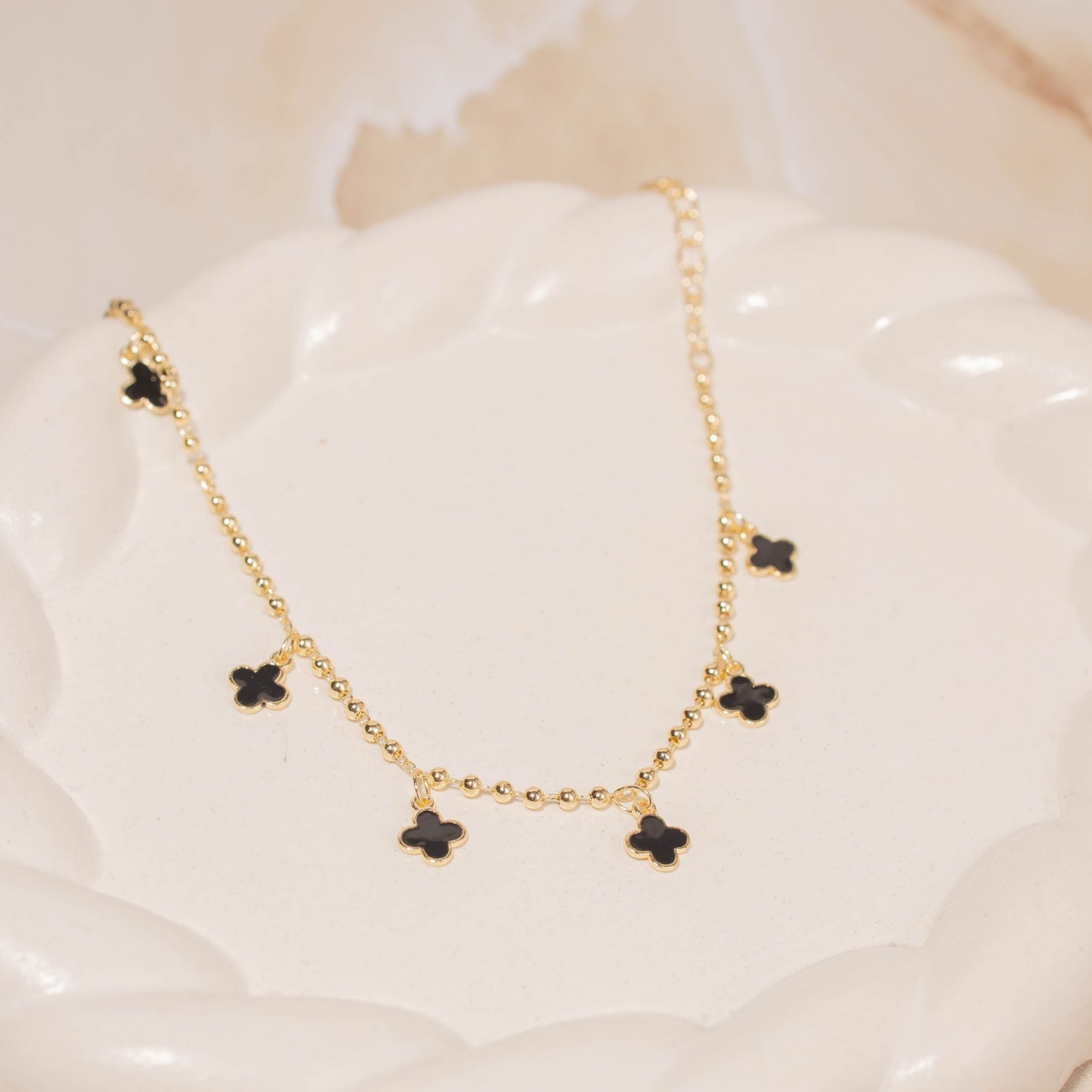 Tobillera Van cleef negro