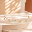 Tobillera mini perlas corazones