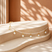 Tobillera mini perlas van cleef blanco