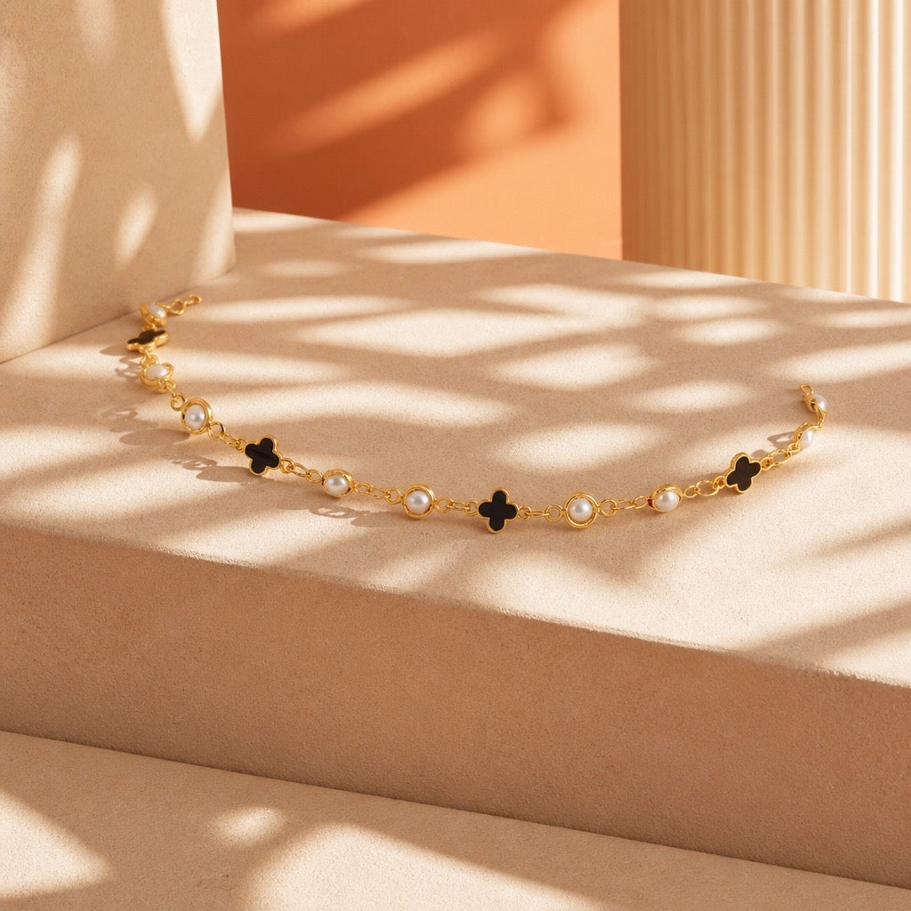 Tobillera van cleef perlas